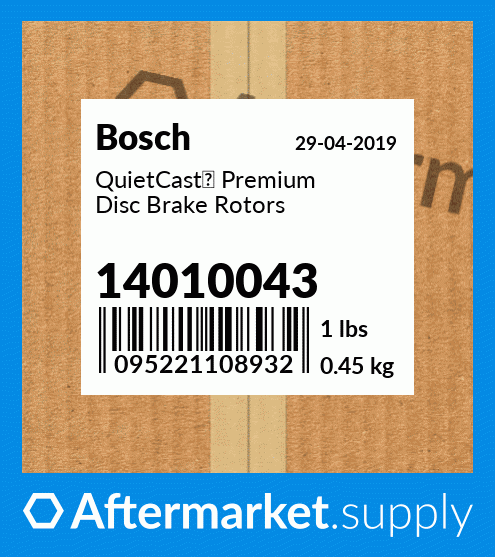 14010043 QuietCast Premium Disc Brake Rotors fits Bosch Price