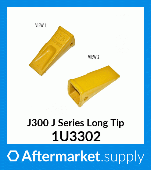 J300 Set of 2-1U3302 Caterpillar Style Bucket Teeth with pins & retainers 