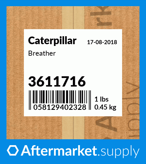 CAT BREATHER A 3611716 fits Caterpillar 9Y2988