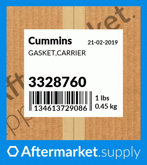 3 Cummins GASKET,CARRIER 3328760