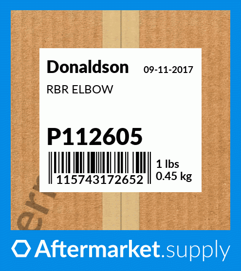P113733 Donaldson Original Rbr Elbow 