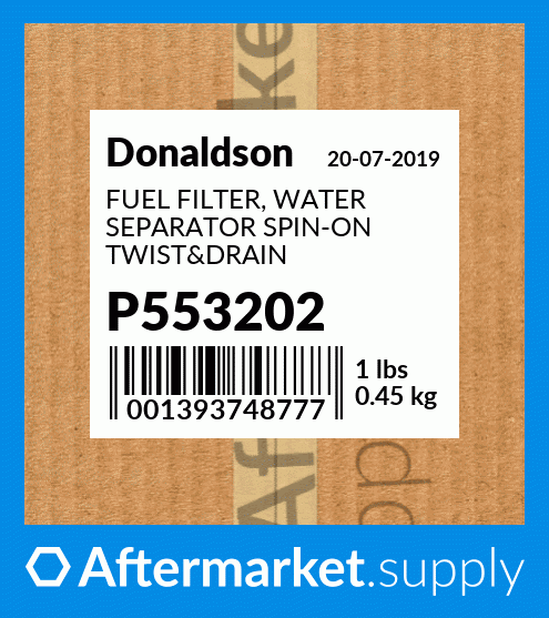 Donaldson Fuel Filter Water Separator Spin-on Twist&drain- P553202 –  Donaldson Filters