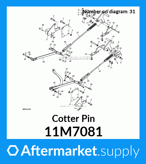 11m7081 Cotter Pin Fits John Deere Price 021 To 3399 