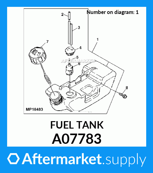 A07783 Fuel Tank Fits John Deere Price 10094 To 10094