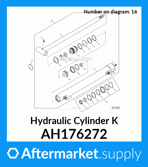 Ah176272 Hydraulic Cylinder K Fits John Deere Price 1499 To 25