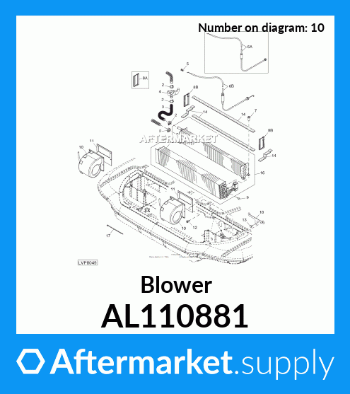 AL110881 - Blower fits John Deere | AFTERMARKET.SUPPLY  John Deere 5420 Wiring Diagram Blower Motor    Aftermarket.Supply