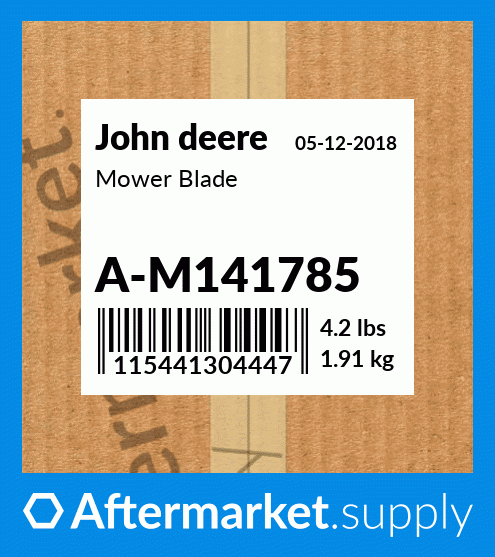 A M141785 Mower Blade Fits John Deere