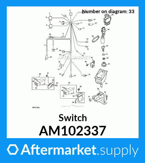 AM102337 John Deere OEM Ignition Switch for sale online 