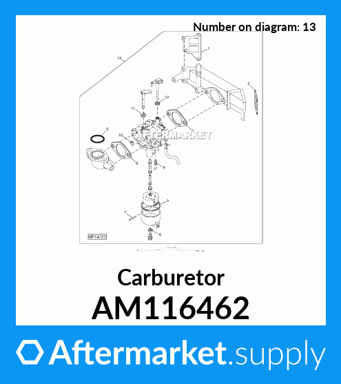 AM116462 - Carburetor fits John Deere | AFTERMARKET.SUPPLY