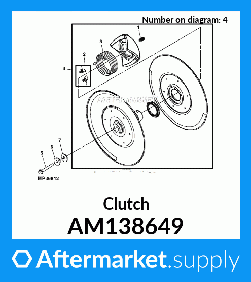 AM138649 - Clutch fits John Deere | Price: $129.99 to $878.9