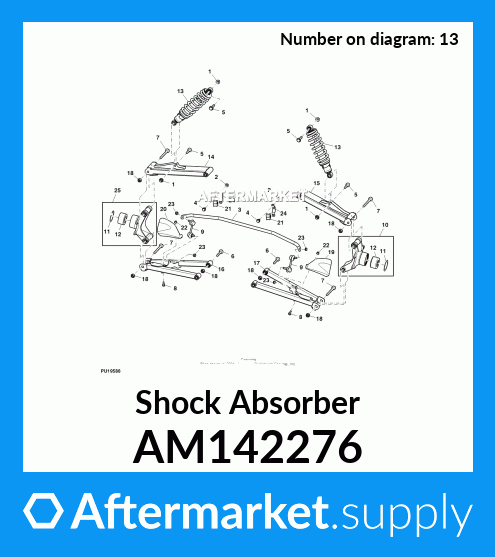 John Deere AM142276 Rear Shock Absorber for XUV Gators
