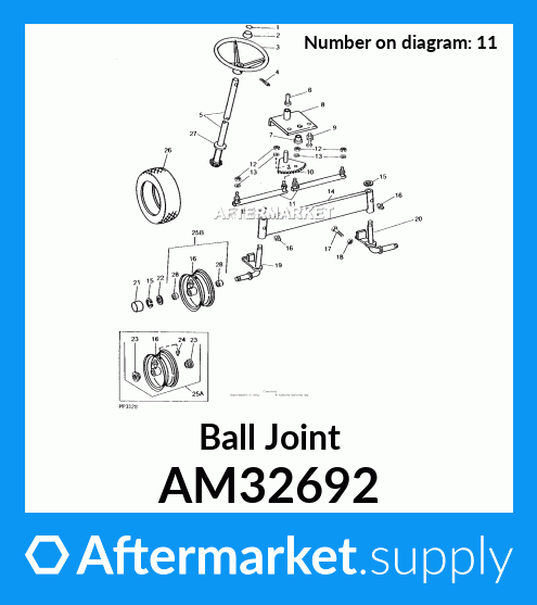AM32692 for sale online John Deere S82 Tie Rod Part No 