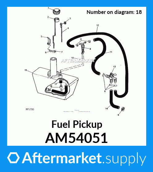 2 Pcs Fuel Pickup with Screen AM54051 Replacement for John Deere Snowmobile 440 44L 34F 340,Tractor 318 322 
