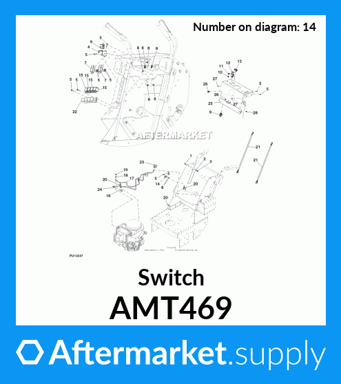 OEM NEW John deere Genuine AMT469 Brake Plunger Switch box294 