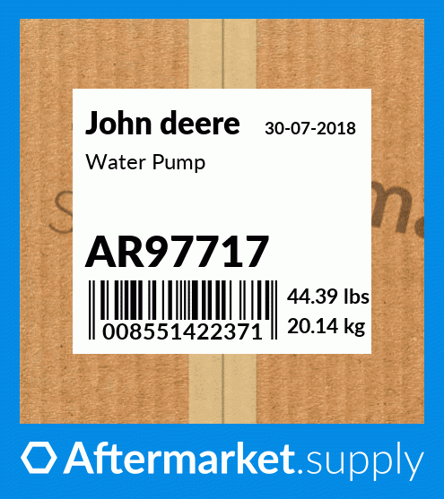 AR97717 - Water Pump fits John Deere | Price: $374.66 to $1088.44