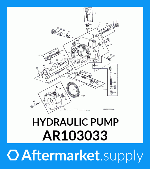 AR103033 - HYDRAULIC PUMP fits John Deere | Price: $122.79 to $3032.54