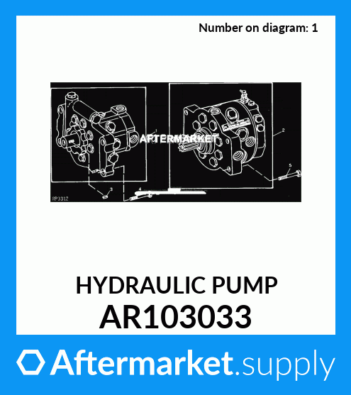 AR103033 - HYDRAULIC PUMP fits John Deere | Price: $122.79 to $3032.54