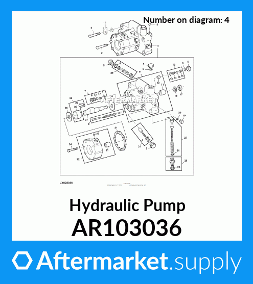 AR103036 - Hydraulic Pump fits John Deere | Price: $122.79 to $5694.15