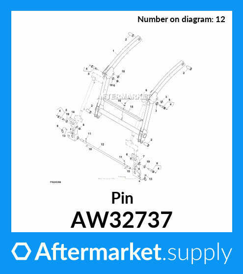 AW32737 - Pin fits John Deere | AFTERMARKET.SUPPLY