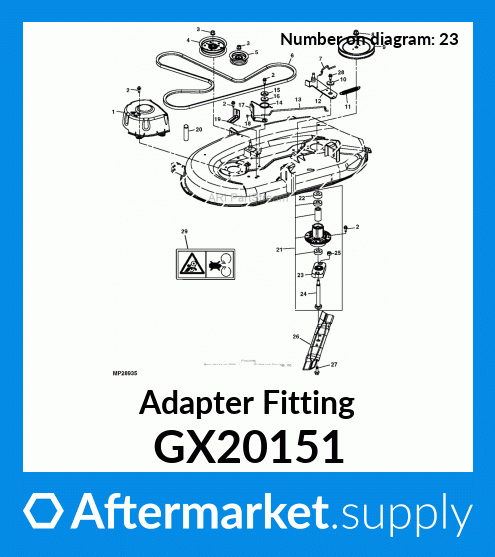 GX20151 - Adapter Fitting fits John Deere | AFTERMARKET.SUPPLY