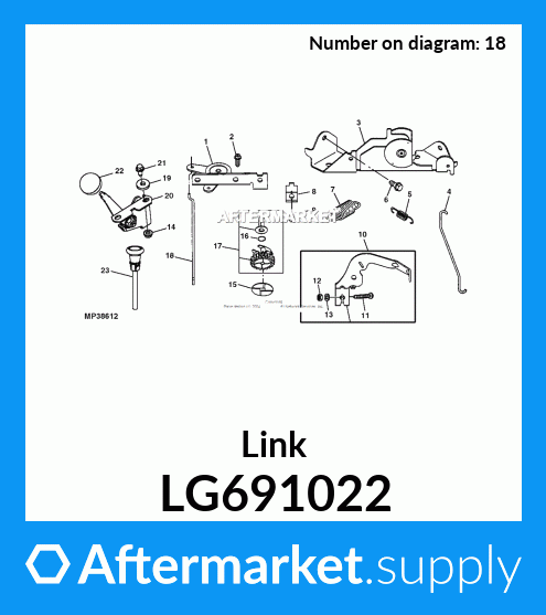 John Deere Original Equipment Link #LG691022