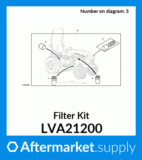 #LVA21200 John Deere Compact Utility Tractor Filter Pak
