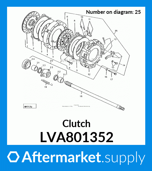 LVA801352 - Clutch fits John Deere