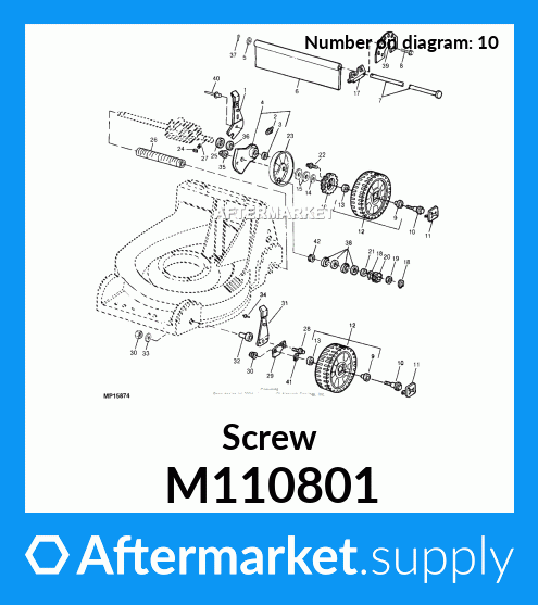 John Deere MOWER RELATED PARTS Wheels (12SB, 14SB, 14SE) (175001 - )