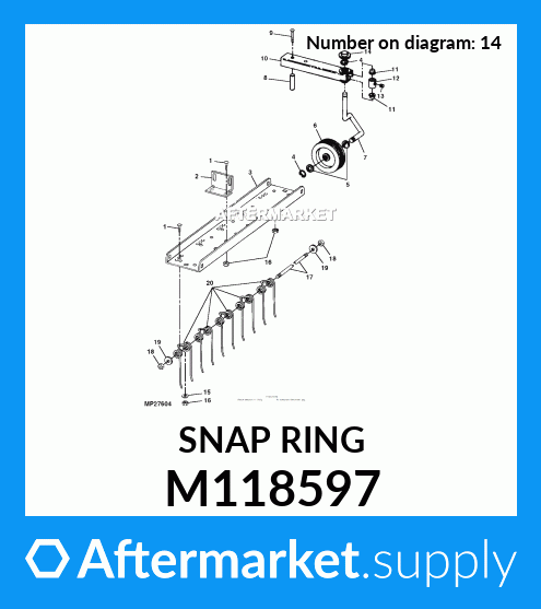 John Deere Original Equipment Snap Ring #M2377T