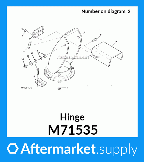 Genuine OEM John Deere M71535 Hinge for sale online 