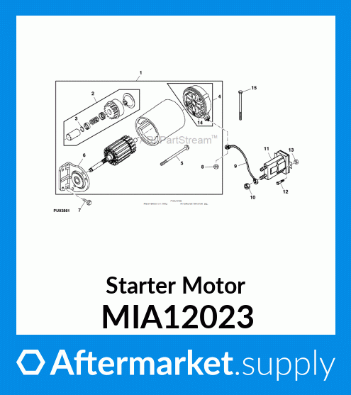 MIA12023 - Starter Motor fits John Deere | Price: $61.51 to $124.45