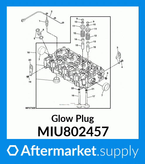 MIU802457 - Glow Plug fits John Deere | Price: $19.99 to $130.95