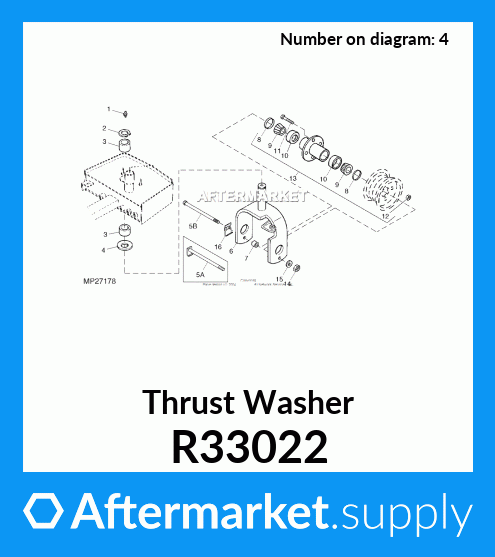 2 Details about    John Deere OEM GENUINE Original Equipment Thrust Washer R33022 Made in USA 