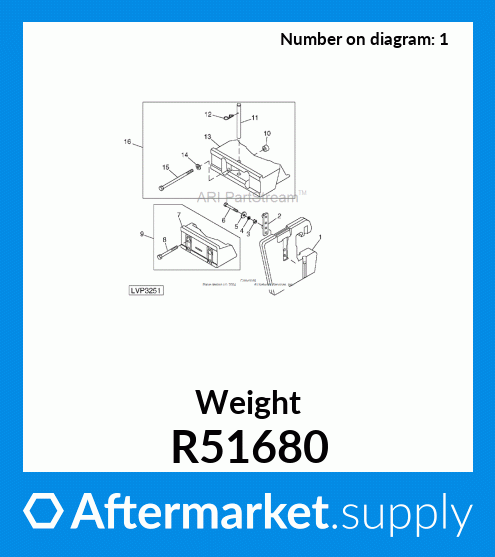 Weight - Suitcase, New, John Deere, R51680