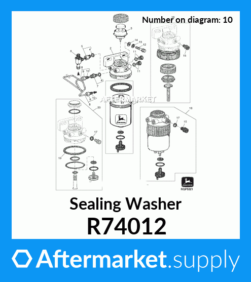 John Deere Original Equipment Sealing Washer R74012,12 