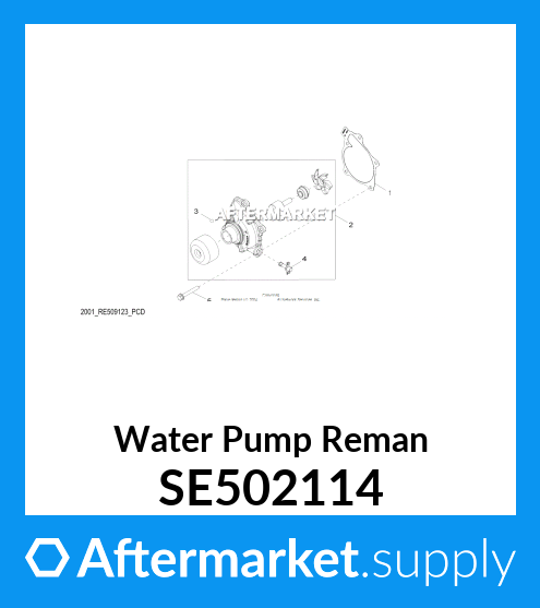Water Pump for John Deere 325 Skid Steer RE507604 RE545573 SE502114