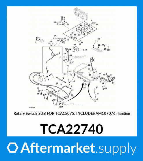 JEEDNA Starter Ignition Switch AM101561 TCA22740 AM107076 TCA15075 Compatible with John Deere 130 160 165 170 175 180 185 240 245 260 265 285 320 500 