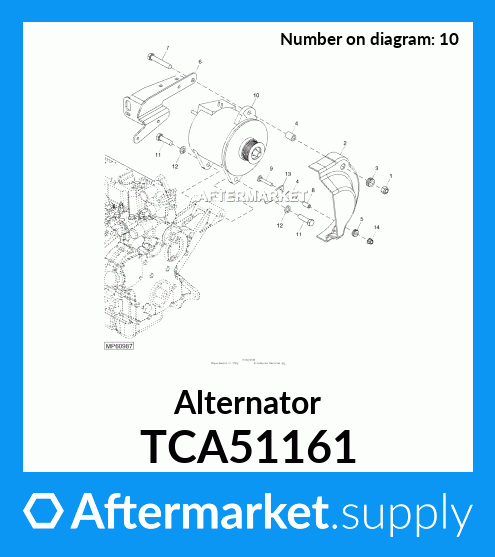 TCA51161 - Alternator fits John Deere | AFTERMARKET.SUPPLY