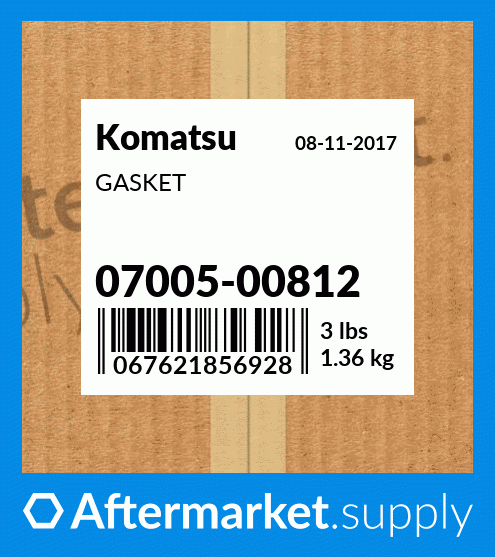 07005-00812 - GASKET fits Komatsu | Price: $4.88 to $24.88