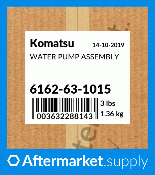 6162-63-1015 - WATER PUMP ASSEMBLY fits Komatsu | Price: $365.78