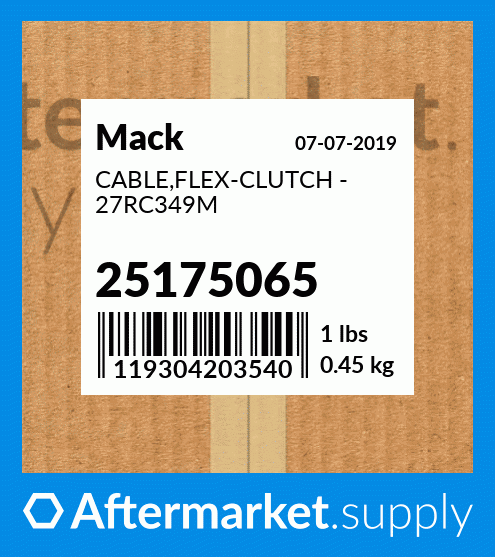 25175065 - CABLE,FLEX-CLUTCH - 27RC349M fits Mack | Price: $133.67