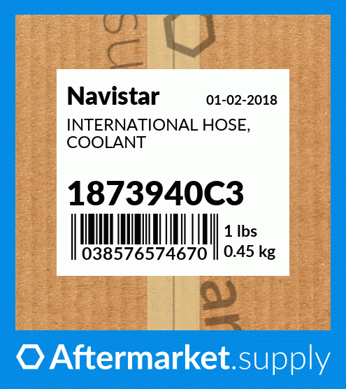 NEW Fleetrite International Navistar EGR Coolant Hose Part# 1873940C3 