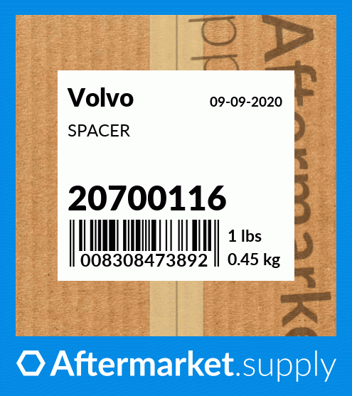 20700116 - SPACER fits Volvo | Price: $15.99