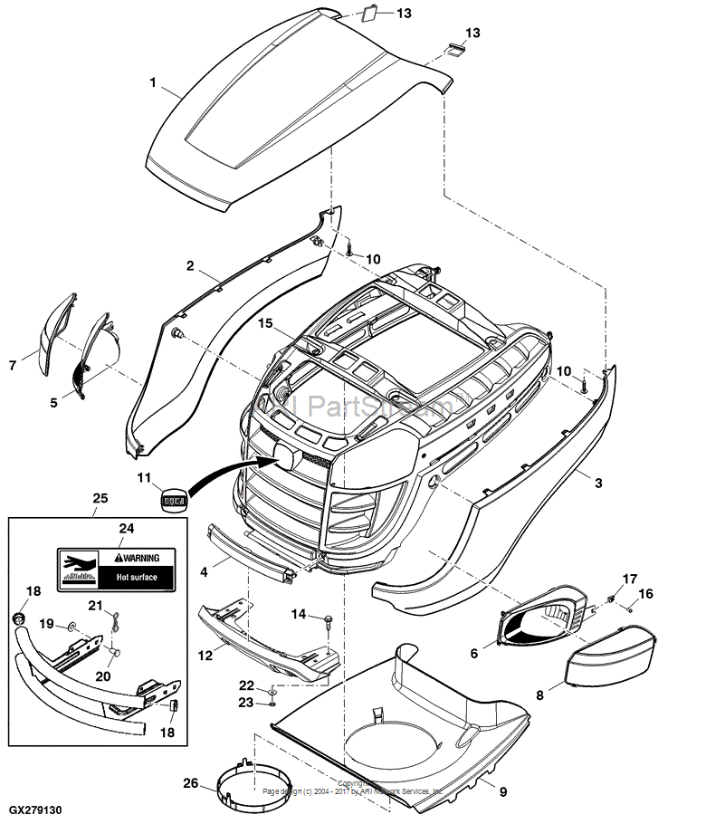 L39871 - REFLECTOR fits JOHN DEERE
