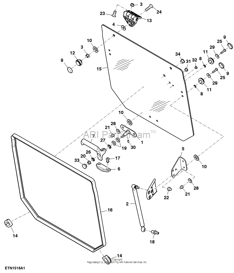 Su34370 SU34370 - WINDOW GLASS fits JOHN DEERE