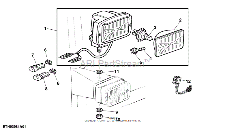 AL77589 - LAMP fits JOHN DEERE | Price: $146.86 to $185.09
