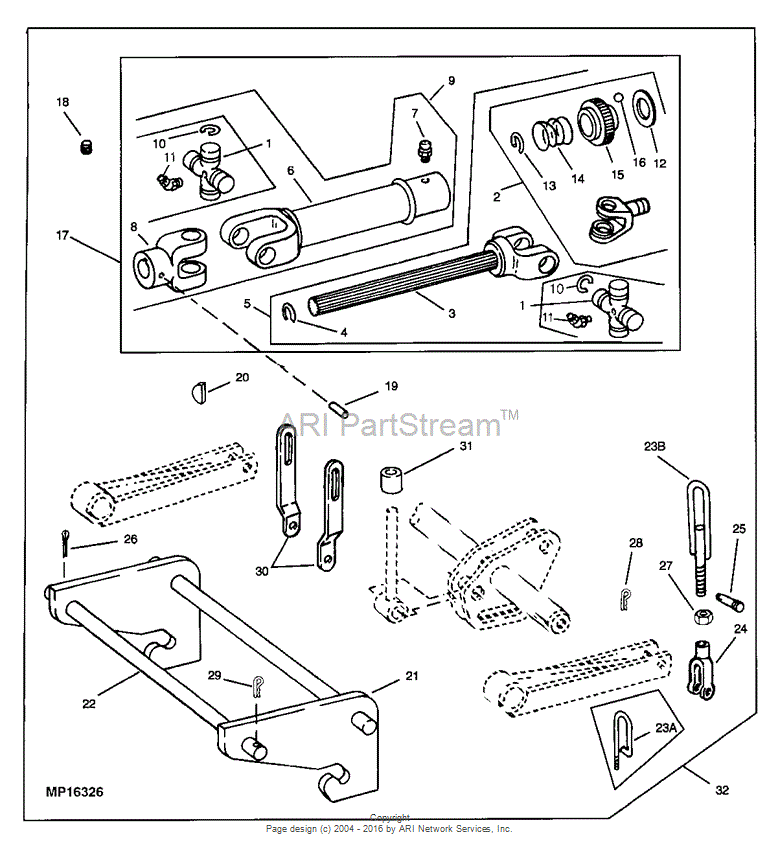 AM101858 Universal Driveshaft Fits JOHN DEERE am101858-universal-driveshaft-fits-john-deere