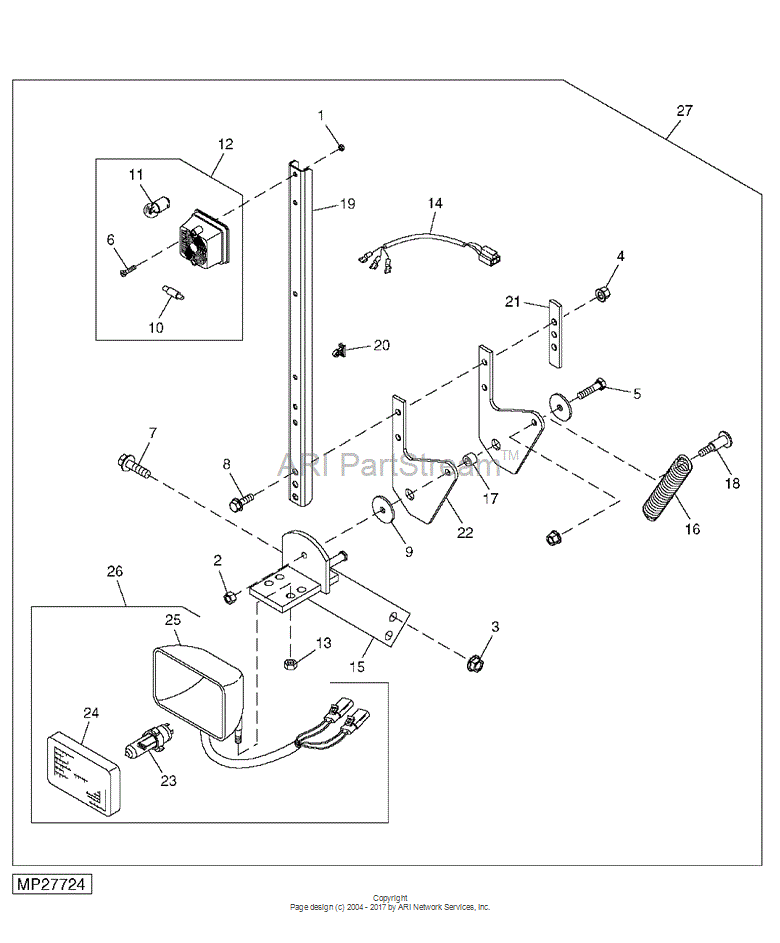AL77589 - LAMP fits JOHN DEERE | Price: $146.86 to $185.09