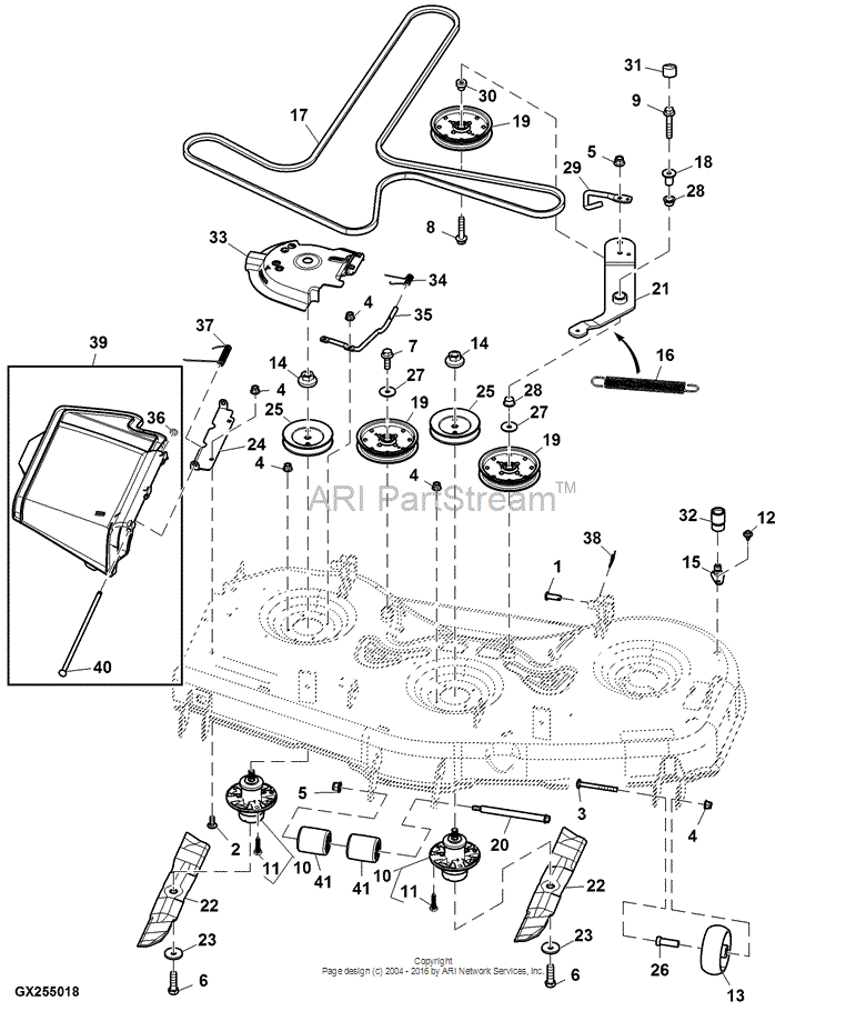 Gx25998 belt clearance