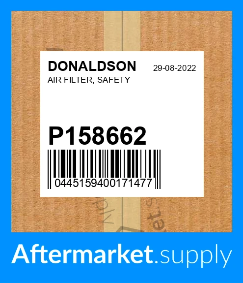 P158662 - AIR FILTER, SAFETY fits DONALDSON | Price: $35.00 to $153.93